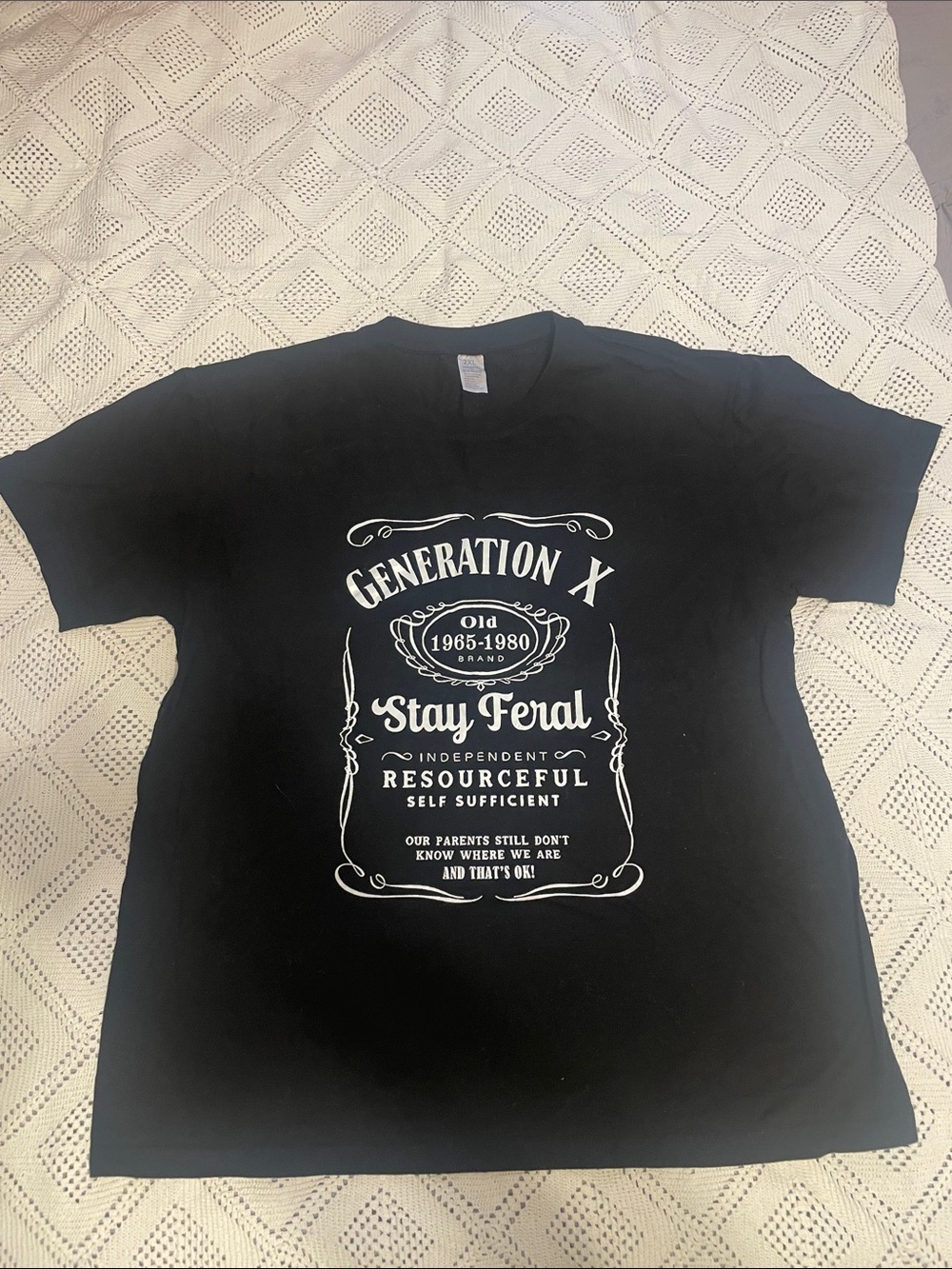 Generation X Stay Feral Graphic Tee - Black